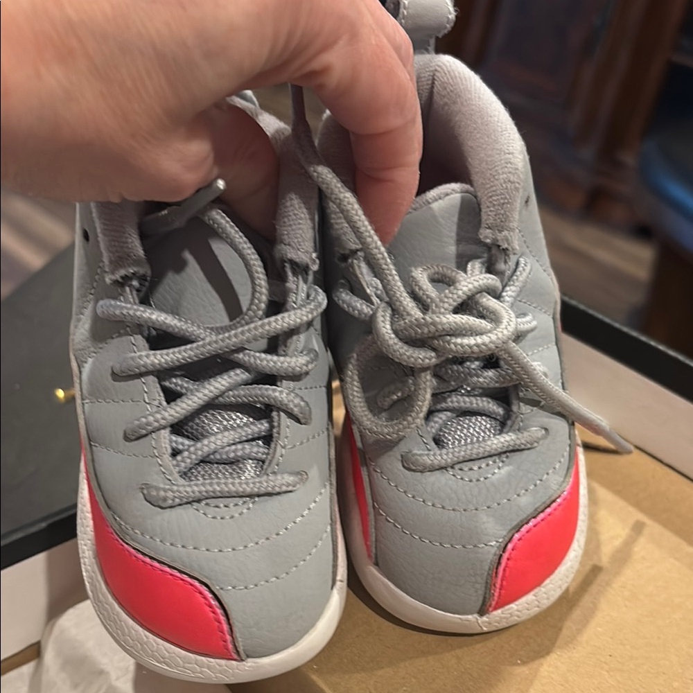 Jordan Gray and Pink Sneakers Modern Sporty Design